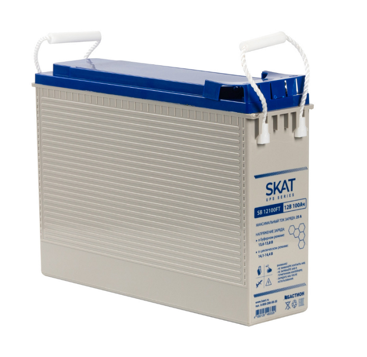 

Аккумулятор Бастион SKAT SB 12100FT фронт-терминальный, тип AGM 12В 100Ач, SKAT SB 12100FT