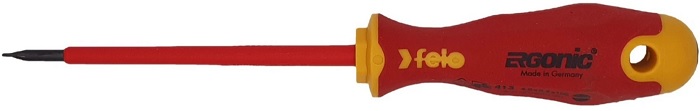 

Отвертка диэлектрическая Felo 41304090 Ergonic плоская шлицевая 4,0X0,8X100, 41304090
