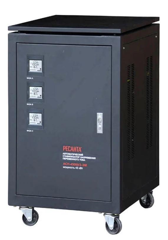 

Стабилизатор Ресанта 63/4/14 АСН-45000/3 45000 Вт; вх/вых напряжение 140-260 В/216-224 В; скор стабилизации 10 В/с; точн стабилизации 2%, 63/4/14