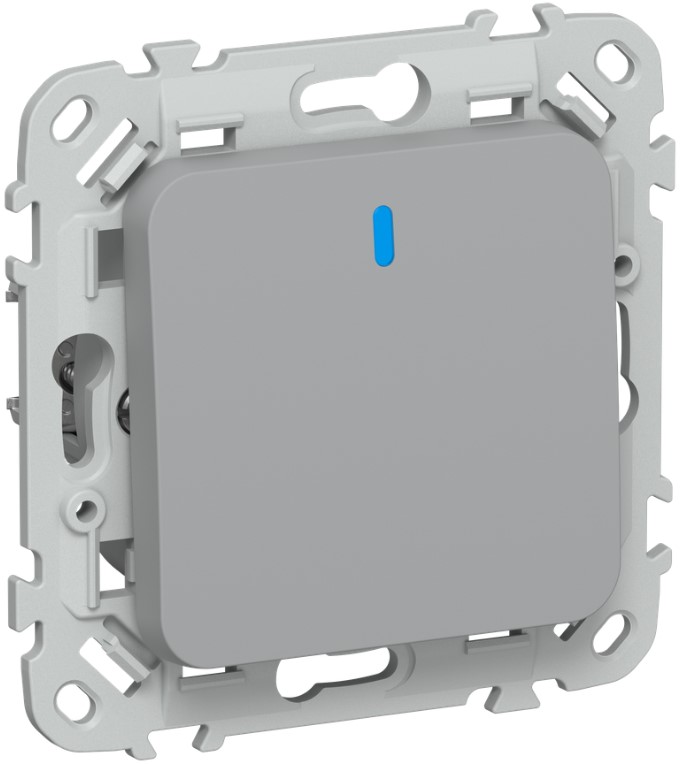 

Выключатель одноклавишный с подсветкой IEK FI-V10-1-10-1-K03 FLITE 10А ВС11-1-1-ФлС серый, FI-V10-1-10-1-K03