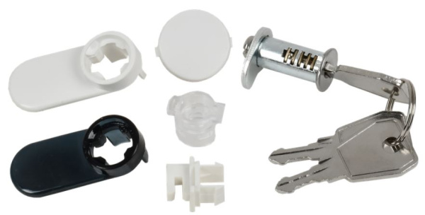 Изображение товара Замок IEK TF-KP00D-ZP для дверей Щита Механический, сталь