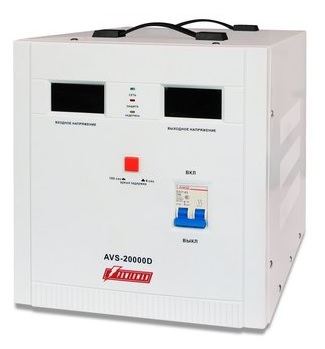 

Стабилизатор напряжения Powerman POWERMAN AVS 20000D step-type regulator, digital indicators of voltage levels, 20 KVA, 140-260V, maximum input curren, POWERMAN AVS 20000D