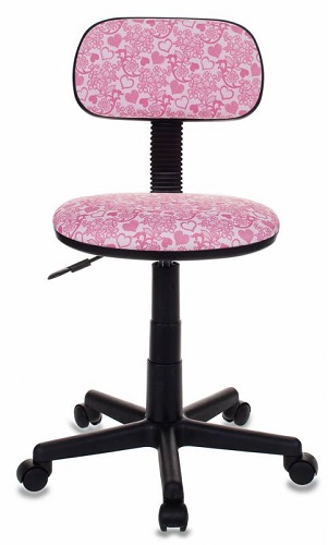 

Кресло Бюрократ Ch-201NX розовое/сердца, Ch-201NX