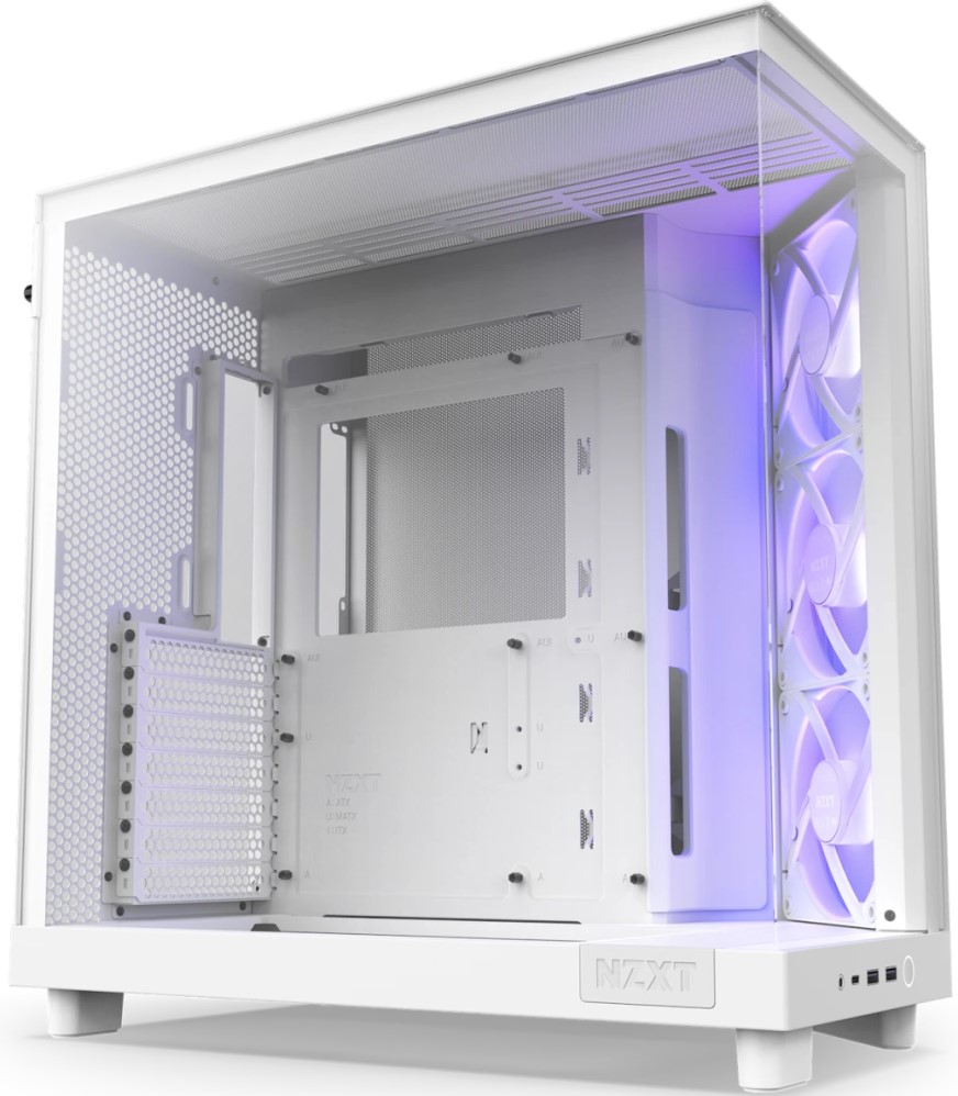 

Корпус ATX NZXT H6 Flow RGB CC-H61FW-R1 белый, без БП, боковая паенль из закалённого стекла, 2*USB 3.2, USB Type-C, H6 Flow RGB