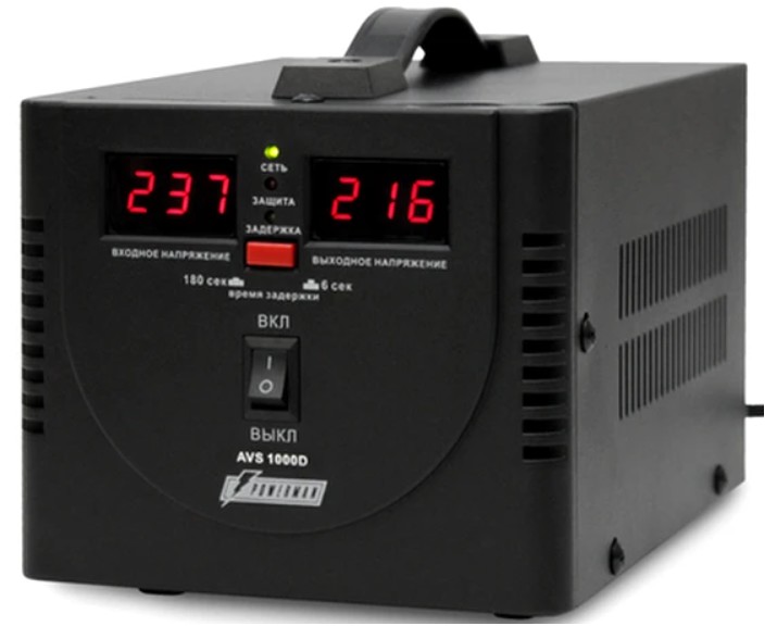 

Стабилизатор напряжения Powerman AVS 1000 D 6015736 Black (945948), AVS 1000 D