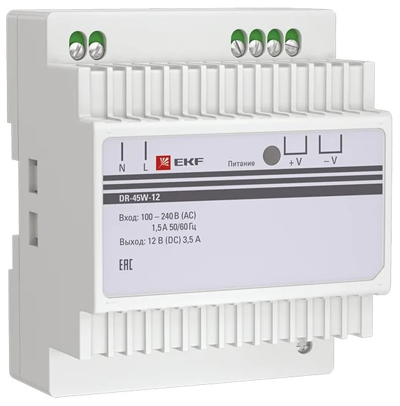 

Блок питания EKF dr-45w-12 12В, dr-45w-12