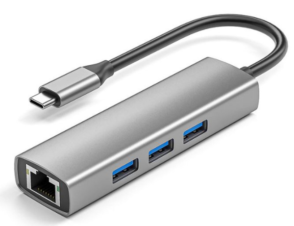 Изображение товара Разветвитель USB 3.2 ORIENT JK-341N с портом RJ45 и тремя USB