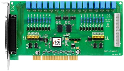 

Плата ICP DAS PISO-P16R16U CR Universal PCI 16- channel isolated digital input, 16- channel relay output, PISO-P16R16U CR