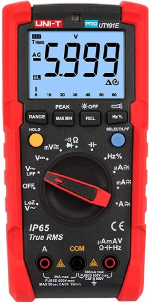 

Мультиметр UNI-T UT191E профессиональный 600В, 20МОм, карманный, UT191E