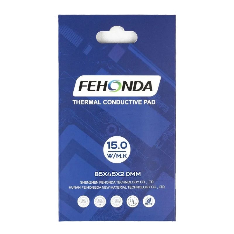 

Термопрокладка FEHONDA FHND-15W-85X45-2.0 15W, 85x45 мм, 2.0 мм, 15 Вт/(м·K), FHND-15W-85X45-2.0
