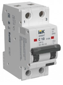 Изображение товара Автомат IEK AR-B10N-2-C010A030 для защиты электросетей