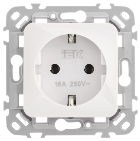 Изображение товара Розетка с заземлением IEK FI-R11-16-1-K01