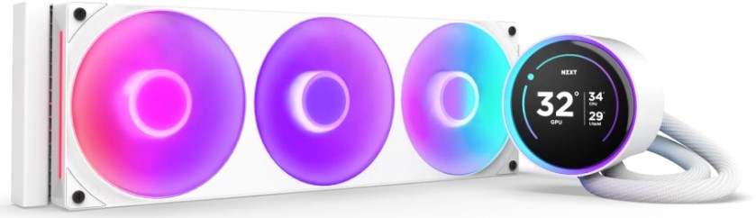 

Система охлаждения жидкостная NZXT Kraken Elite 360 RL-KR36E-W2 LGA1851/1700/1200/115X/AM5/AM4 (270W, 3*120mm, 2400rpm, 75.12CFM, 30dBA), Kraken Elite 360