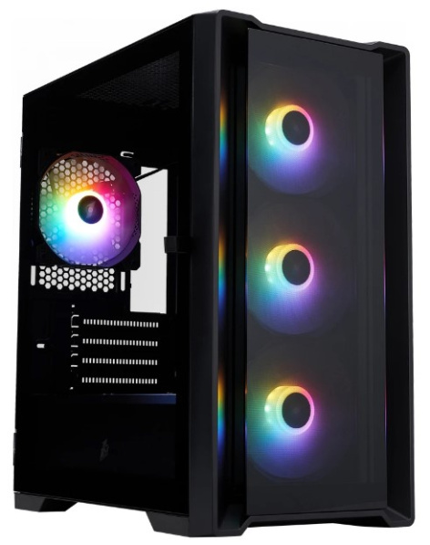 фото Корпус mATX 1STPLAYER TRILOBITE T4-G GLASS FRGB Black в Волгограде