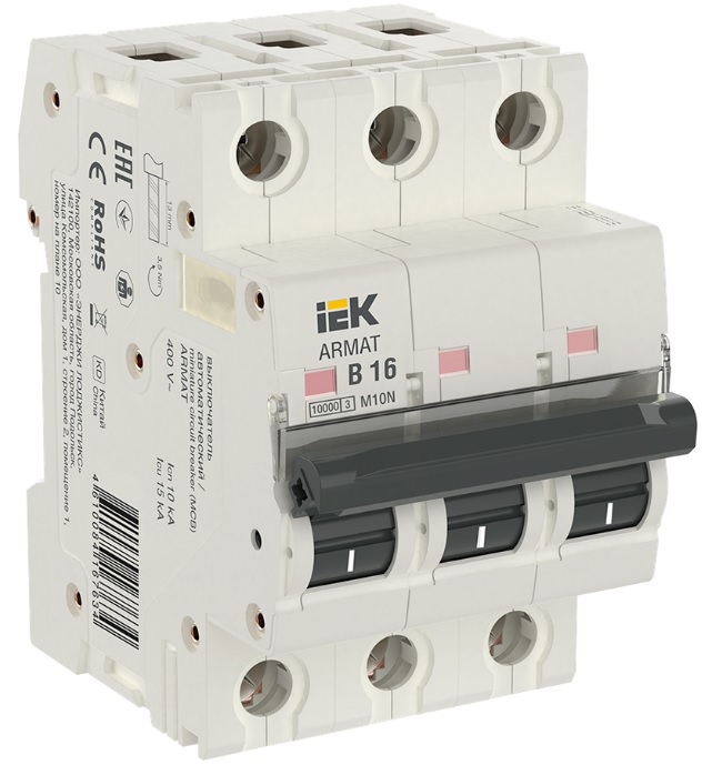 Автоматический выключатель IEK AR-M10N-3-B016