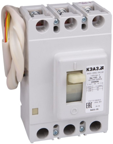 Изображение товара Автоматический выключатель КЭАЗ 108340 3полюсный 80А литой корпус