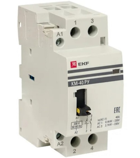 Изображение товара Контактор EKF km-2m-40-20 40 А для автоматизации и управления электросетями