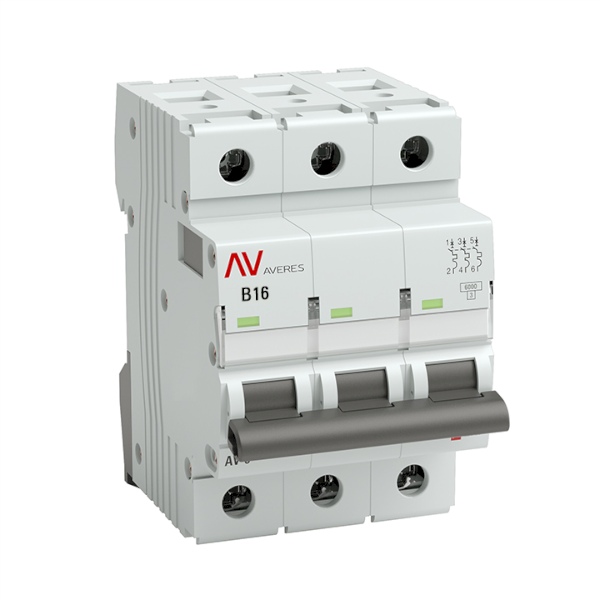 

Автоматический выключатель EKF mcb10-3-16B-av AV-10 3P 16A (B) 10kA AVERES, mcb10-3-16B-av
