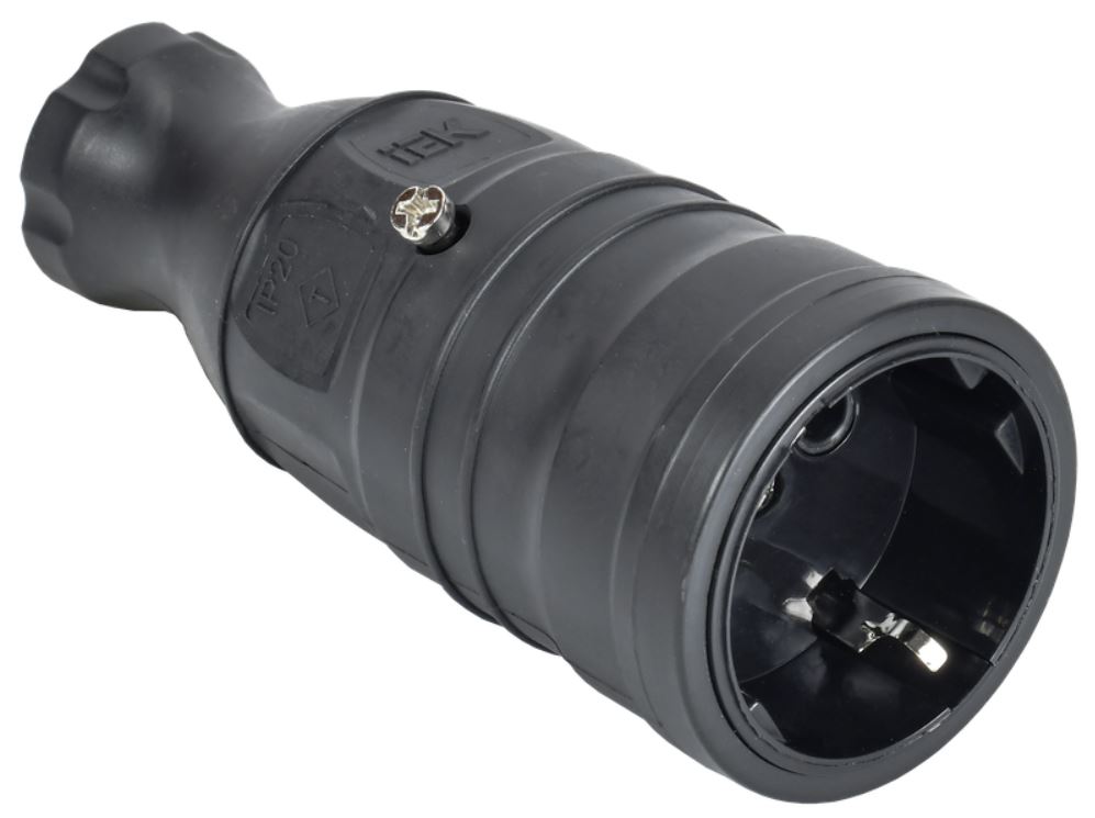 

Розетка переносная IEK OM-KR20-16-20-P1-00-K02 OMEGA переносная РБп14-1-0м IP20 черная, OM-KR20-16-20-P1-00-K02