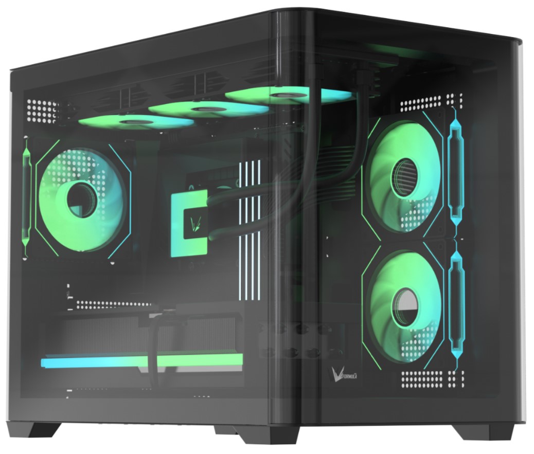 

Корпус mATX FORMULA CRYSTAL U2M FLOE черный, без БП, боковая панель из закалённого стекла, USB 3.0, USB 3.1, CRYSTAL U2M FLOE