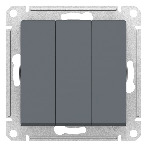 

Выключатель Schneider Electric ATN000731 AtlasDesign, 3-клавишный, сх.1+1+1, 10АХ, механизм, грифель, ATN000731