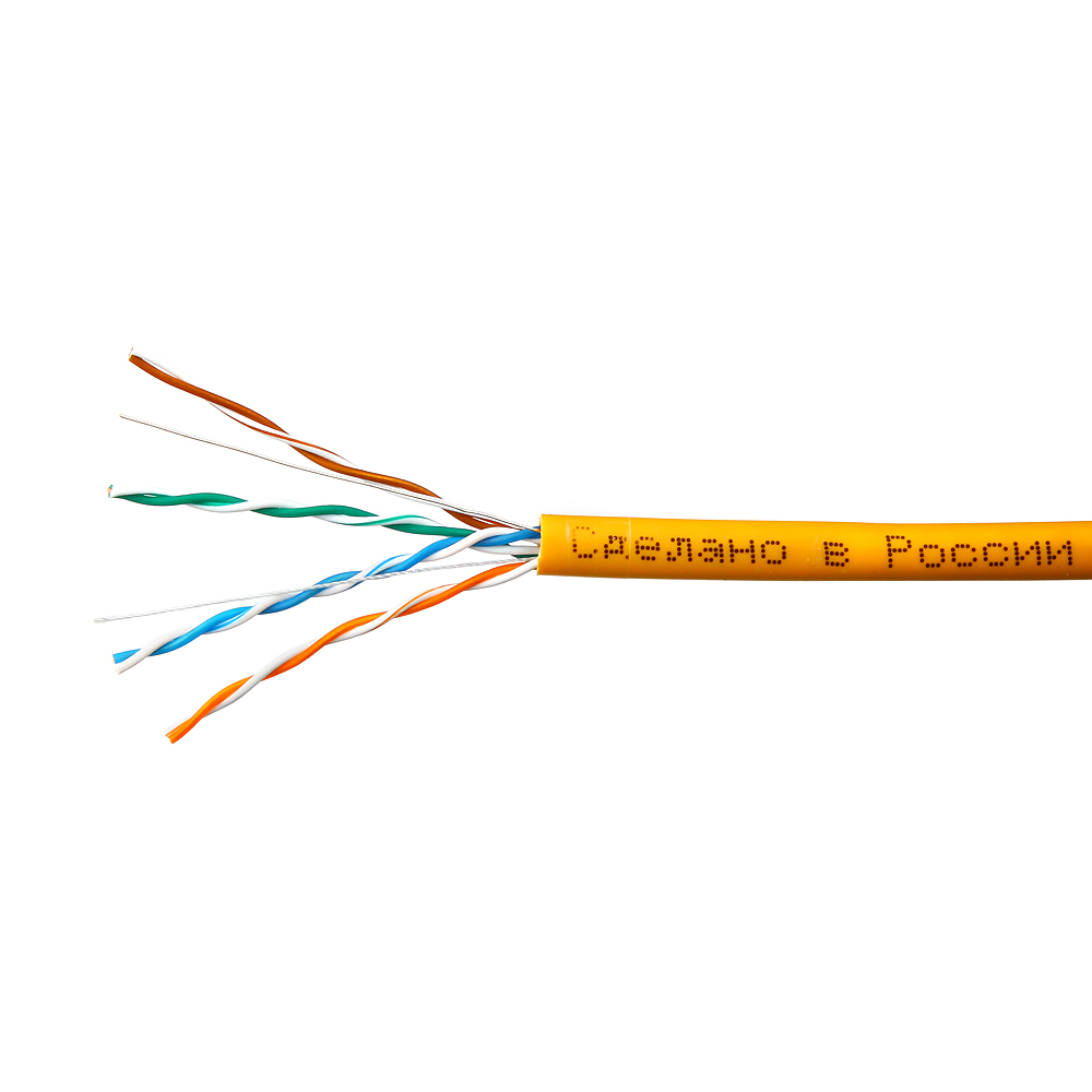 

Кабель витая пара U/UTP 5e кат. 4 пары SkyNet CSP-UTP-LSZH-4-CU 24AWG(0.51 мм), медь, одножильный (solid), внутренний, LSZH, нг(A)-HF, оранжевый, уп/3, CSP-UTP-LSZH-4-CU