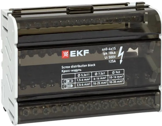 

Шина EKF sn0-4x15 нулевая в корпусе 4х15, sn0-4x15
