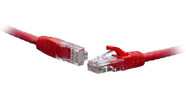 Изображение товара Кабель патч-корд U/UTP Cat 5e 0.3 м красный SNR SNR-UU4-5E-003-LST-RD