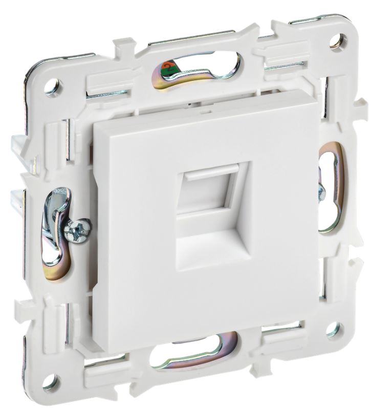 

Розетка компьютерная IEK SK-K10-1-K01 SKANDY RJ45 кат.5E SK-K01W Арктический белый, SK-K10-1-K01