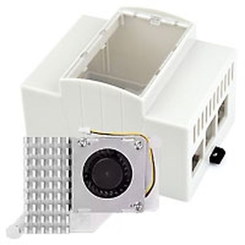 Корпус Qumo RS061 51384 Промышленный распределительный ящик для Raspberry Pi 5 + кулер с радиатором