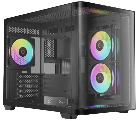 Изображение товара Корпус Ocypus Iota C50 BK Curve ARGB Digital Mini Tower с ARGB‑подсветкой