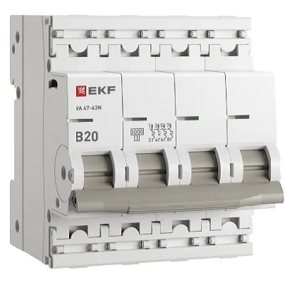 Изображение товара Автоматический выключатель EKF M636420B серия PROxima 20 А IP20
