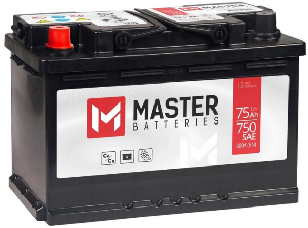 Изображение товара Автомобильная аккумуляторная батарея MASTER BATTERIES MB751 12 В 75 Ач
