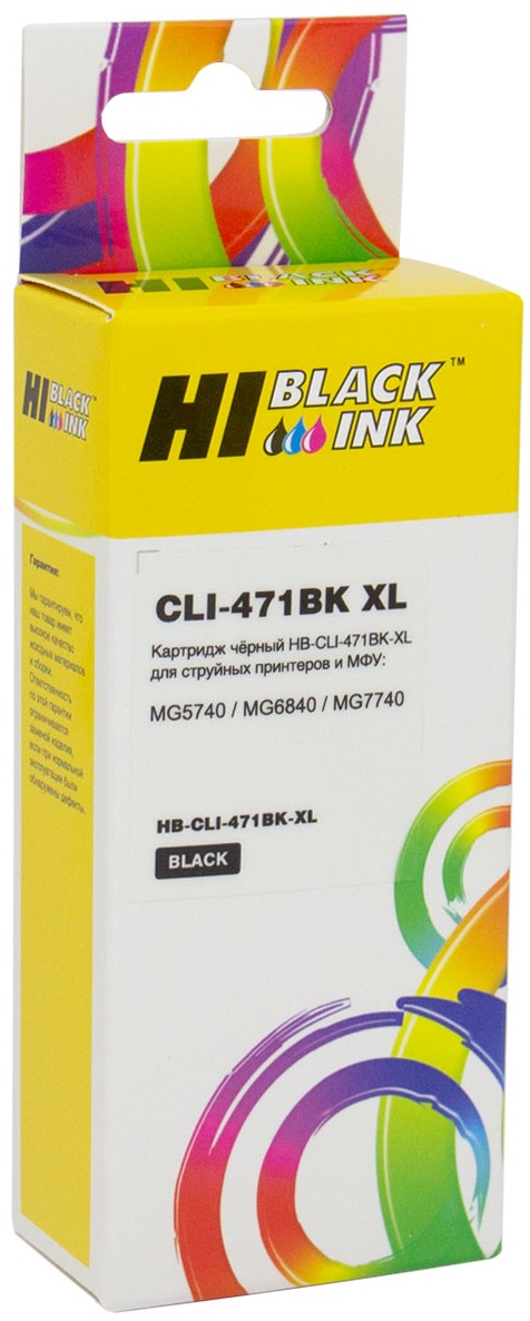 

Картридж Hi-Black 1100071 (CLI-471XLBK) для Canon CMG5740/MG6840/MG7740, Bk, 1100071