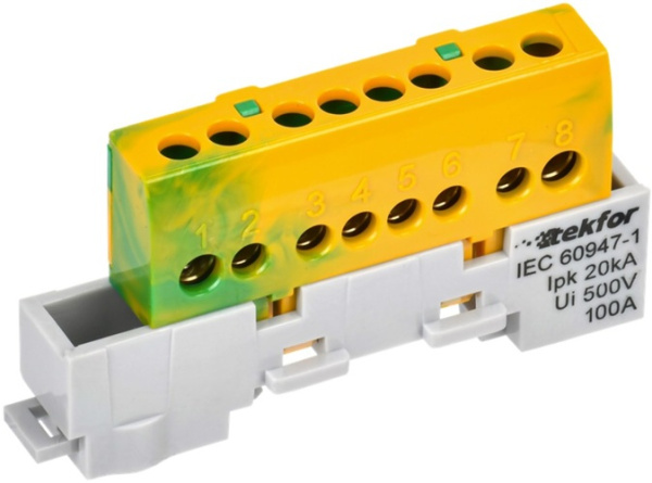 Изображение товара Шина PE земля IEK TF-NN10-08-KL-K52 для электрических соединений