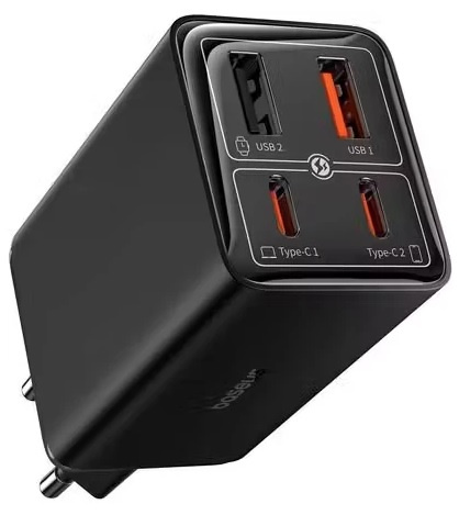 Изображение товара Мощное зарядное устройство Baseus с поддержкой GaN Quick Charge 3.0 65 Вт