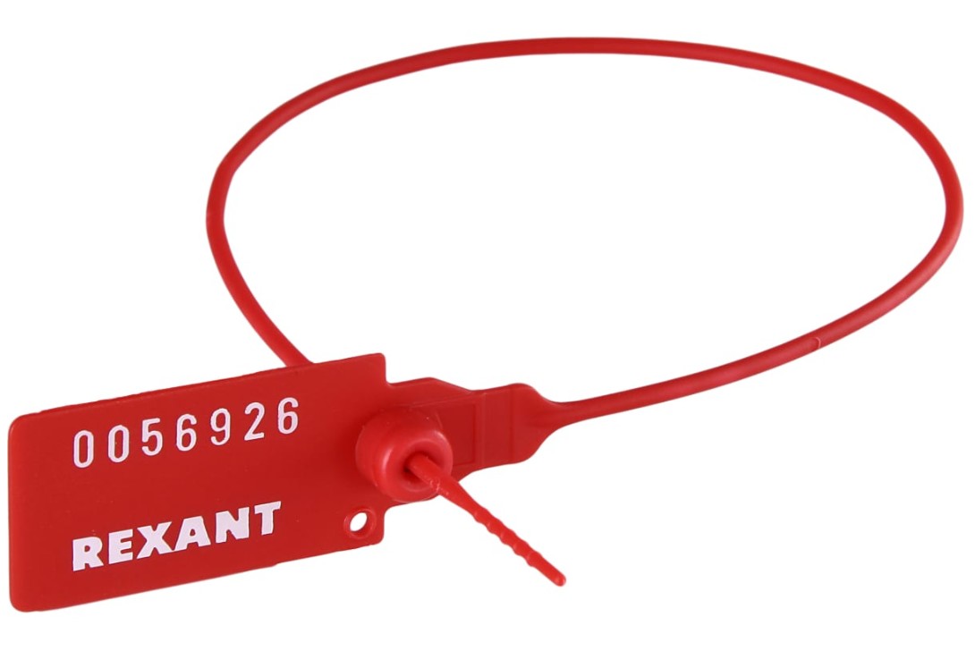 

Пломба Rexant 07-6131 пластиковая номерная 350мм красная, 07-6131