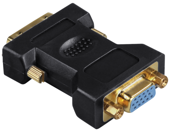 Изображение товара Переходник HAMA DVI-I - VGA для подключения мониторов и проекторов
