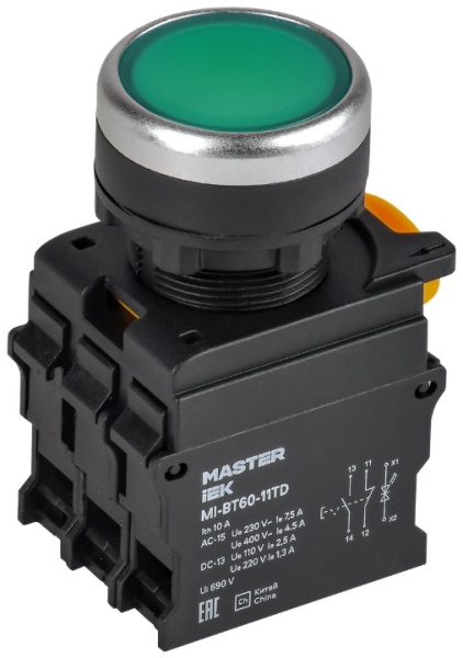Кнопка IEK MI-BT60-11TD-3-11-K06