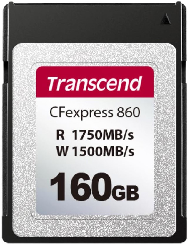

Карта памяти 160GB Transcend TS160GCFE860 CFExpress Card Gen3x2, SLC mode, TS160GCFE860