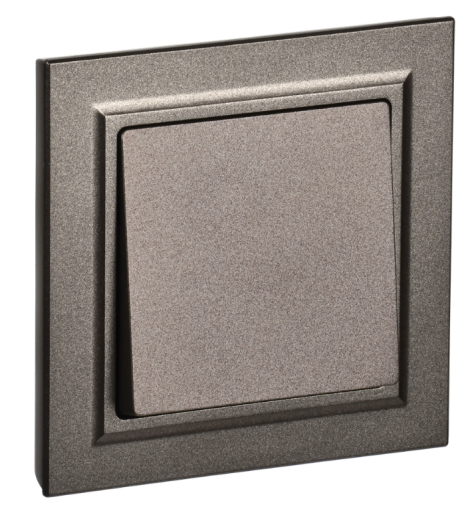 Изображение товара Выключатель одноклавишный IEK BR-V10-0-10-K45 серия BRITE бронза IP20