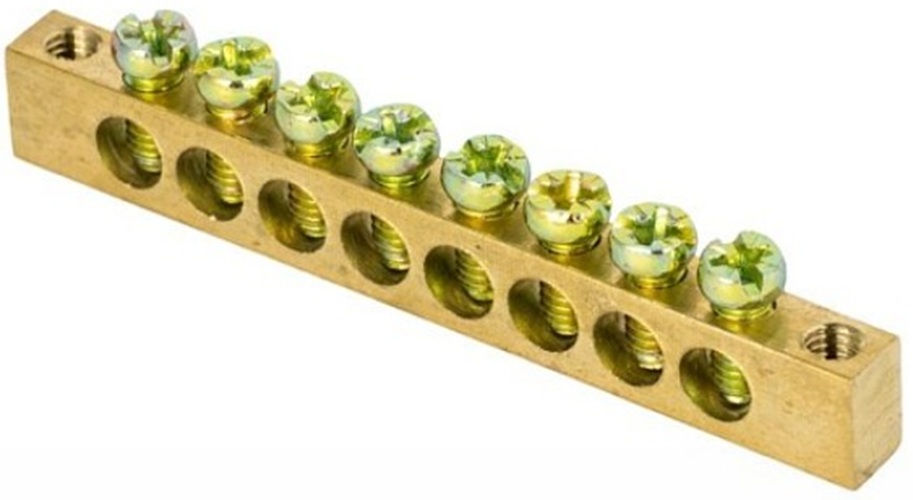 

Шина EKF sn0-125-8-k PEN "ноль-земля" (8x12мм) 8 отв. латунь крепеж по краям, sn0-125-8-k