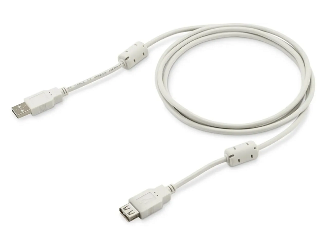 

Кабель интерфейсный USB 2.0 Buro AM/AF 1.8 м, пакет, феррит.кольца серый, AM/AF