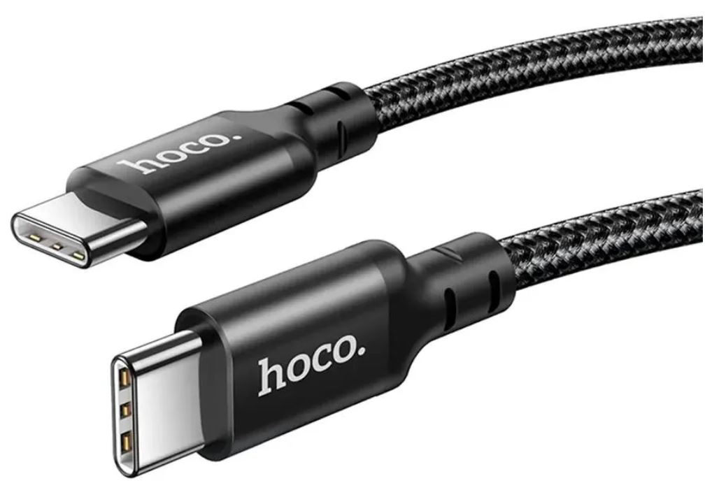 

Кабель Hoco X14 TYPE-C TO TYPE-C(52215) USB Type-C (m)-USB Type-C (m) 1м черный, X14