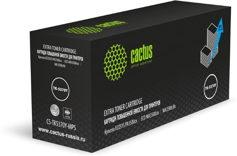 

Картридж Cactus CS-TK5370Y-MPS лазерный желтый (13000стр.) для Kyocera ECOSYS PA3500cx/ECO MA3500cix/MA3500cifx с чипом, CS-TK5370Y-MPS