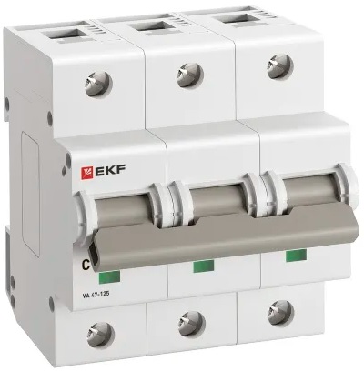 

Автоматический выключатель EKF mcb47125-3-80C 3P 80А (C) 15кА ВА 47-125 PROxima, mcb47125-3-80C
