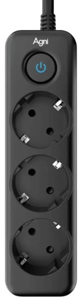 Изображение товара Сетевой фильтр AGNI TP-FD3E-5m Black 3 розетки защитные функции