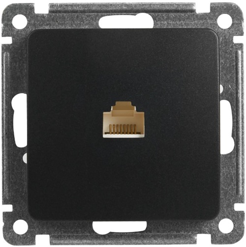 

Розетка компьютерная HEGEL РСК-400-08 Мастер механизм черн., РСК-400-08