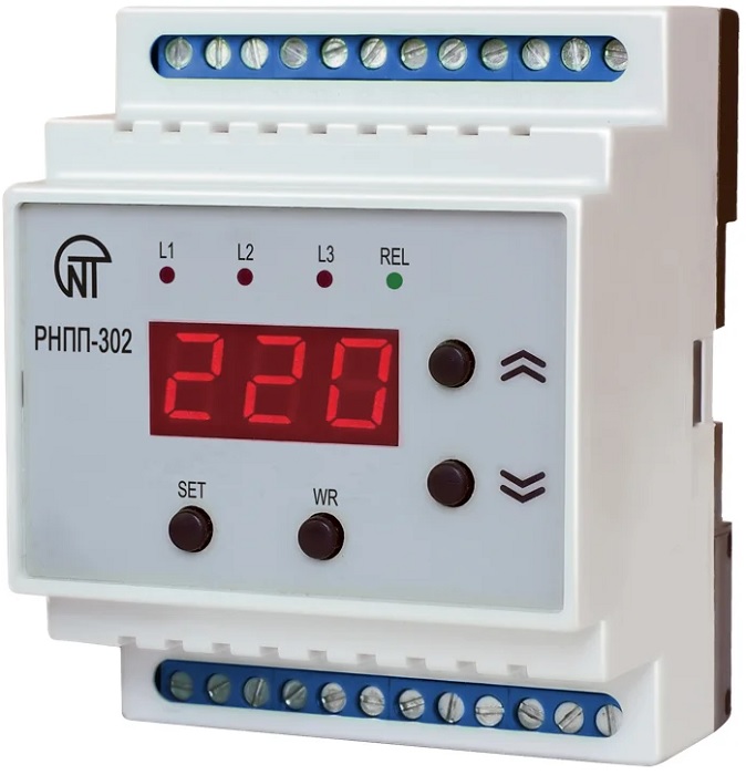 

Реле Новатек-Электро 3425600302 напряжения РНПП-302 трехфазное регулируемое крепление на DIN-рейку вольтметр, 3425600302