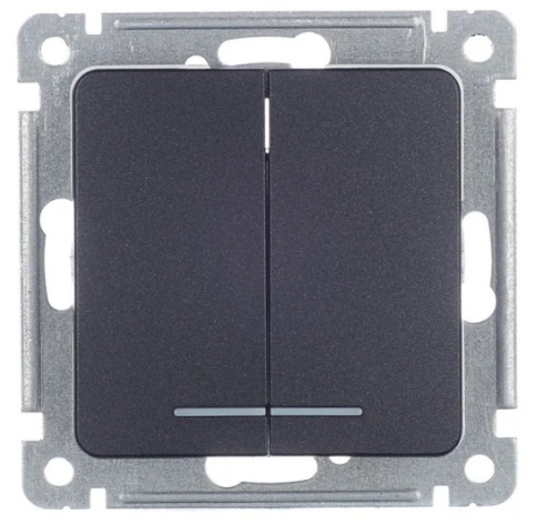 Изображение товара Двухклавишный выключатель HEGEL ВС10-452-08 надежное управление светом